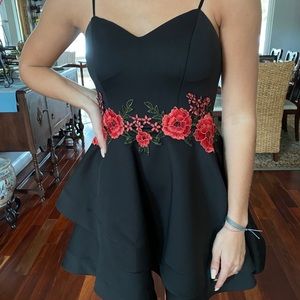 Black floral dress